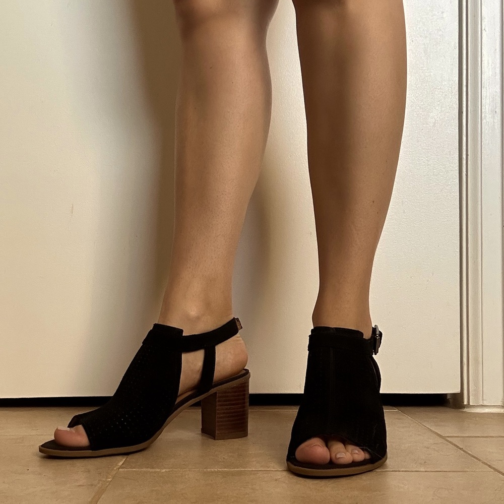 Franco Sarto Black Leather Heel